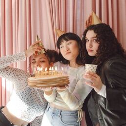 A near-identical take of the same birthday moment
