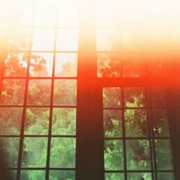 An overexposed photo of a window
